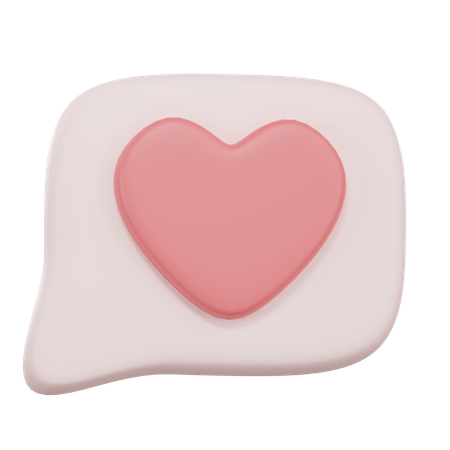 Amor bate-papo  3D Icon