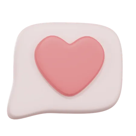 Amor bate-papo  3D Icon