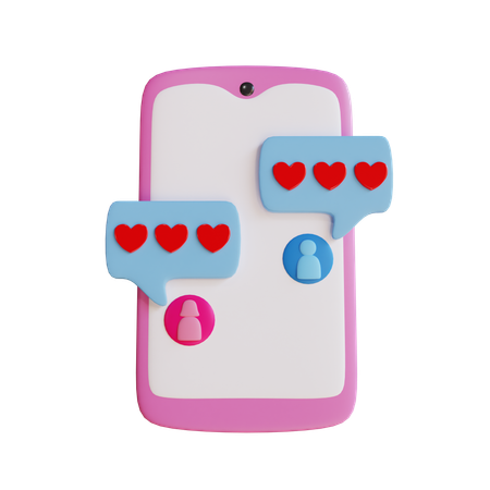 Amor bate-papo  3D Icon