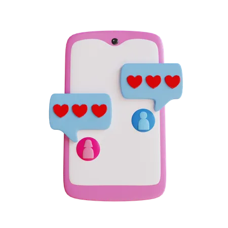 Amor bate-papo  3D Icon