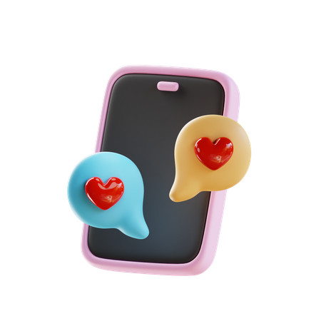 Amor bate-papo  3D Icon