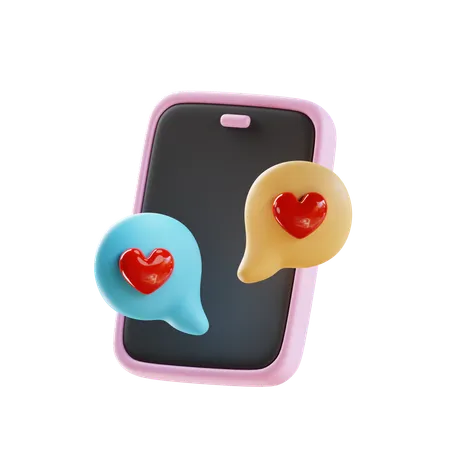 Amor bate-papo  3D Icon