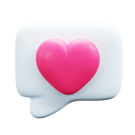 Amor bate-papo  3D Icon