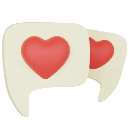 Amor bate-papo  3D Icon