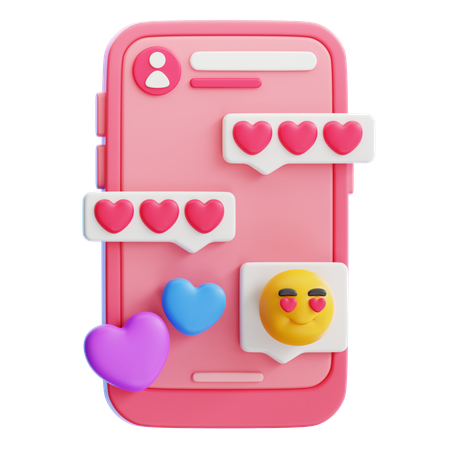 Amor bate-papo  3D Icon