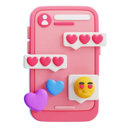 Amor bate-papo  3D Icon