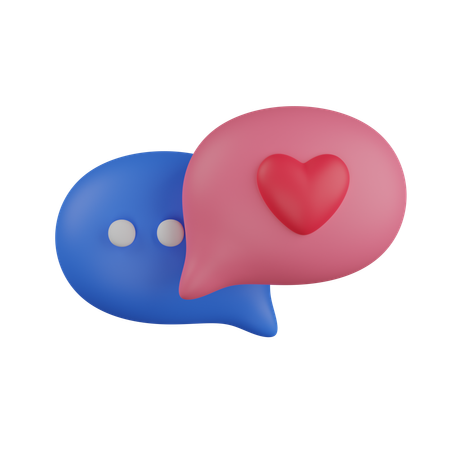 Amor bate-papo  3D Icon