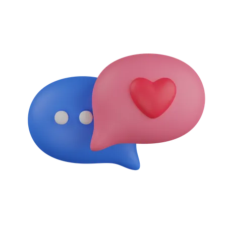 Amor bate-papo  3D Icon