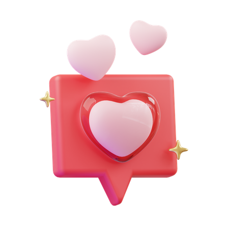 Amor bate-papo  3D Icon