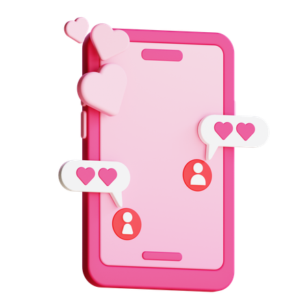 Amor bate-papo  3D Icon