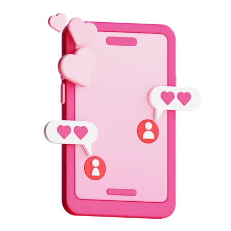 Amor bate-papo  3D Icon