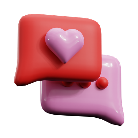 Amor bate-papo  3D Icon