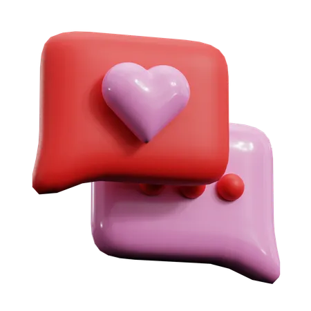 Amor bate-papo  3D Icon