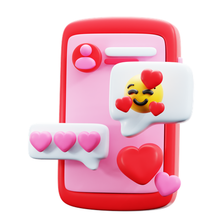 Amor bate-papo  3D Icon