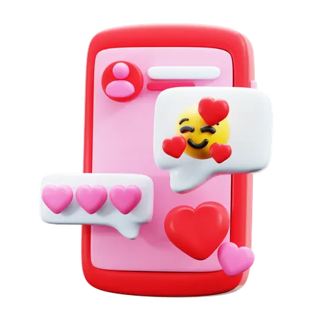 Amor bate-papo  3D Icon