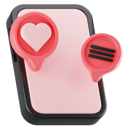 Amor bate-papo  3D Icon