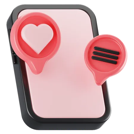 Amor bate-papo  3D Icon