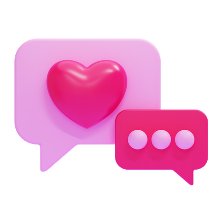 Amor bate-papo  3D Icon