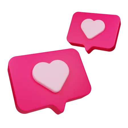 Amor bate-papo  3D Icon