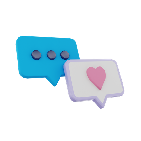 Amor bate-papo  3D Icon