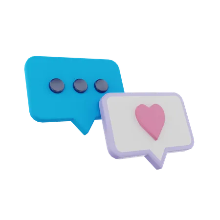 Amor bate-papo  3D Icon