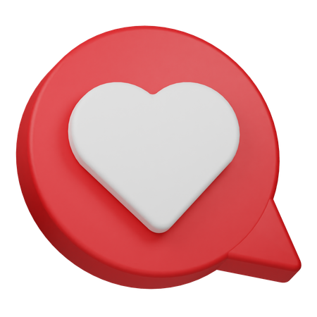 Amor bate-papo  3D Icon