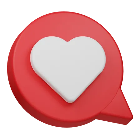 Amor bate-papo  3D Icon