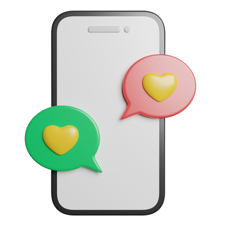 Amor bate-papo  3D Icon