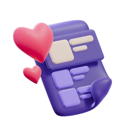 Amor bate-papo  3D Icon