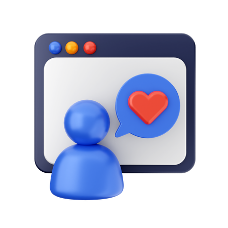 Charla de amor  3D Icon