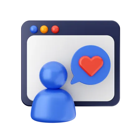 Charla de amor  3D Icon