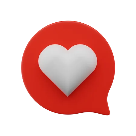 Amor bate-papo  3D Icon