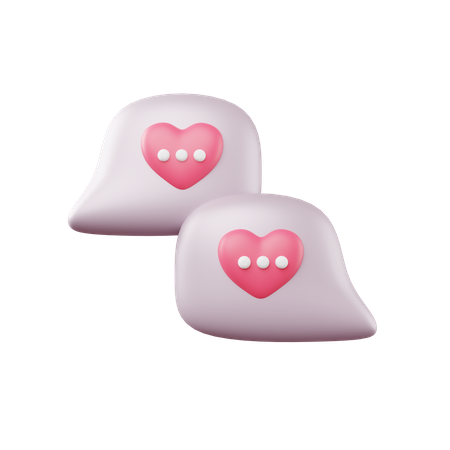 Amor bate-papo  3D Icon