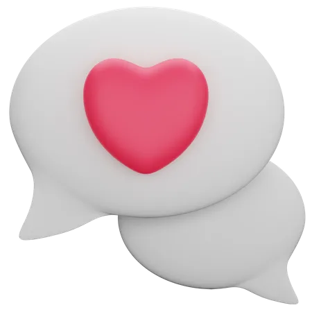 Amor bate-papo  3D Icon