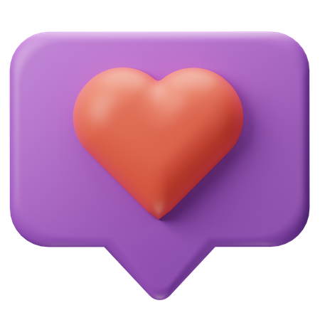 Amor bate-papo  3D Icon