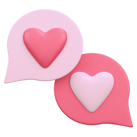 Amor bate-papo  3D Icon