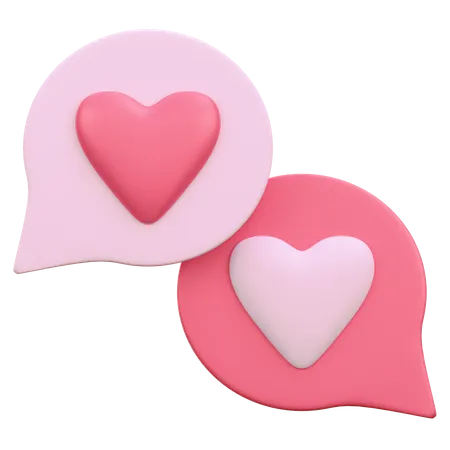 Charla de amor  3D Icon