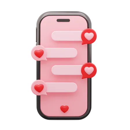 Amor bate-papo  3D Icon