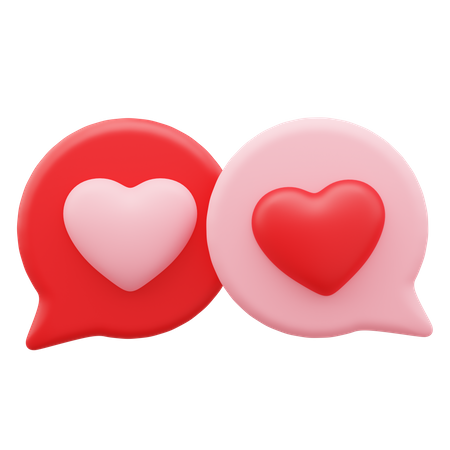 Amor bate-papo  3D Icon