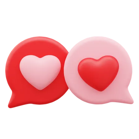 Amor bate-papo  3D Icon