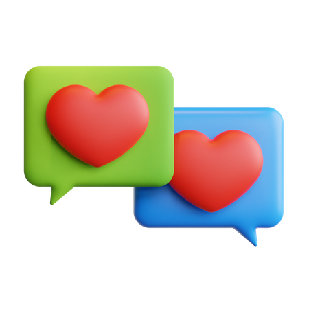 Amor bate-papo  3D Icon