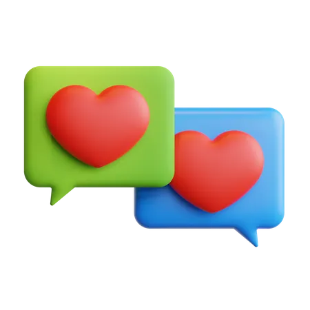 Amor bate-papo  3D Icon