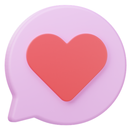 Amor bate-papo  3D Icon