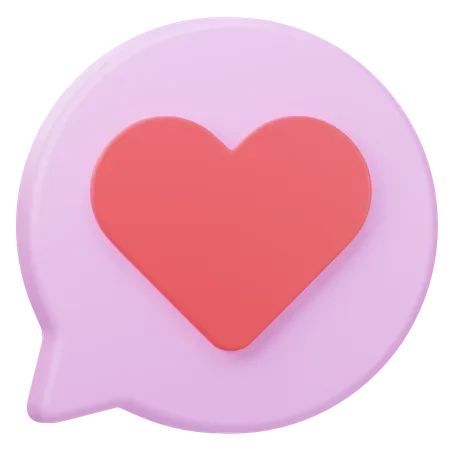 Amor bate-papo  3D Icon