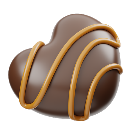 Me encanta el chocolate con caramelo.  3D Icon