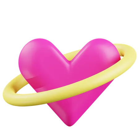 Amor com um anel  3D Icon