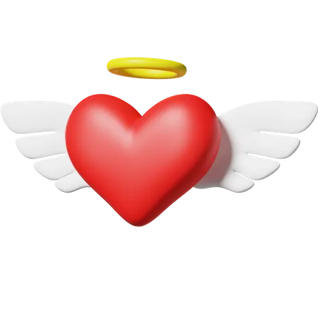 Amor com asa de anjo  3D Icon