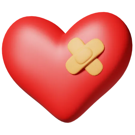 Amor com bandagem  3D Icon
