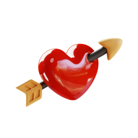 Flecha del corazón del amor  3D Icon