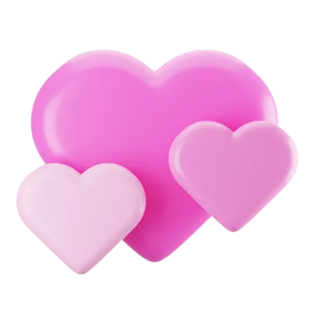 Corazones de amor  3D Icon